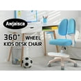 thumbnail image 4 of Meoldis Adjustable Height Kids Desk Chair, Ergonomic Study Chair with 360° Swivel & Self-Locking Wheels, Blue Children's Computer Chair for Home, School & Library, 4 of 12