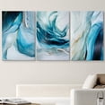 thumbnail image 2 of wall26 Canvas Print Wall Art Set Gold Blue Pastel Swirl Wave Landscape Abstract Shapes Illustrations Modern Art Decorative Boho Colorful for Living Room, Bedroom, Office - 24"x36"x3 Panels, 2 of 5