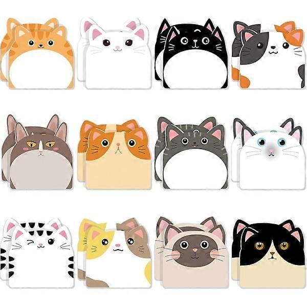 12 pcs Cute Sticky Notes Kawaii Funny Animals Sticky Notes Pad Cartoon Memo Self-Adhesive for Vet Gift Office School Tab Animal