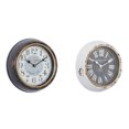thumbnail image 6 of DecMode 10"W, 10"H White Metal Wall Clock with Fluted Frame (2 Count), 6 of 8