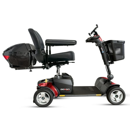 Pride Mobility Go Go Sport 4-Wheel Mobility Scooter   Storage Pod, Cell Phone Holder, Rear Basket, 18 AH Battery