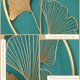 thumbnail image 4 of Decoración de pared de metal, diseño en capas 3D de hojas doradas para baño, dormitorio, pasillo, ginkgo abstracto (3 piezas), 4 of 5