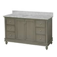 thumbnail image 4 of Bella 60" Single Bathroom Vanity with Weathered Gray Cabinet and Carrara Marble Top, 4 of 6
