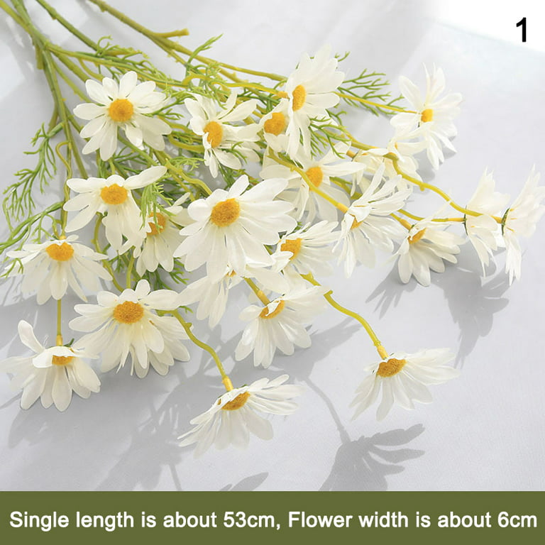 Artificial Flower Small Daisy Flower Bouquet 6 branches Fake Flowers  Chamomile Flowers for Home Christmas Wedding Decoration - AliExpress