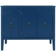 thumbnail image 5 of Harper & Bright Designs Wooden Accent Storage Cabinet, Console Table with Adjustable Shelf and 3 Antique Doors, Modern Sideboard Buffet Storage Cabinet for Entryway, Living Room, Bedroom, Navy Blue, 5 of 15