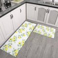 thumbnail image 3 of 2 Piece Yellow Lemon Rug Kitchen Rug Set, Decor Kitchen Rugs, Absorbent Non-Slip Washable Floor Mats, Home Indoor Runner Rugs 17"x47"+17"x30", 3 of 7