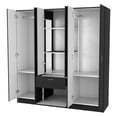 thumbnail image 5 of FM FURNITURE Guajira Modern 6-Door Wood Bedroom Armoire in Black Wenge, 5 of 7