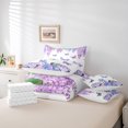 thumbnail image 4 of Erosebridal Ensemble de Literie Mignon avec Papillons, Format Simple, Ensemble de Lit Fleurs de Rêve, Violet, 7 Pcs, 4 of 5