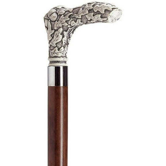 Walking Cane Scrimshaw Carved Acorn Fritz Cane Walnut Shaft