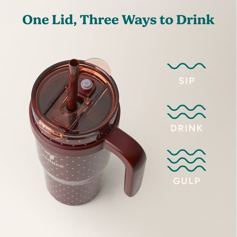 Insulated Stainless Steel Travel Mug with Straw, 24oz photo 4