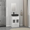 thumbnail image 4 of ELECWISH 24" Vanity Bathroom Cabinet with Mirror and Vessel Sink Bowl Faucet Combo Set, 4 of 9