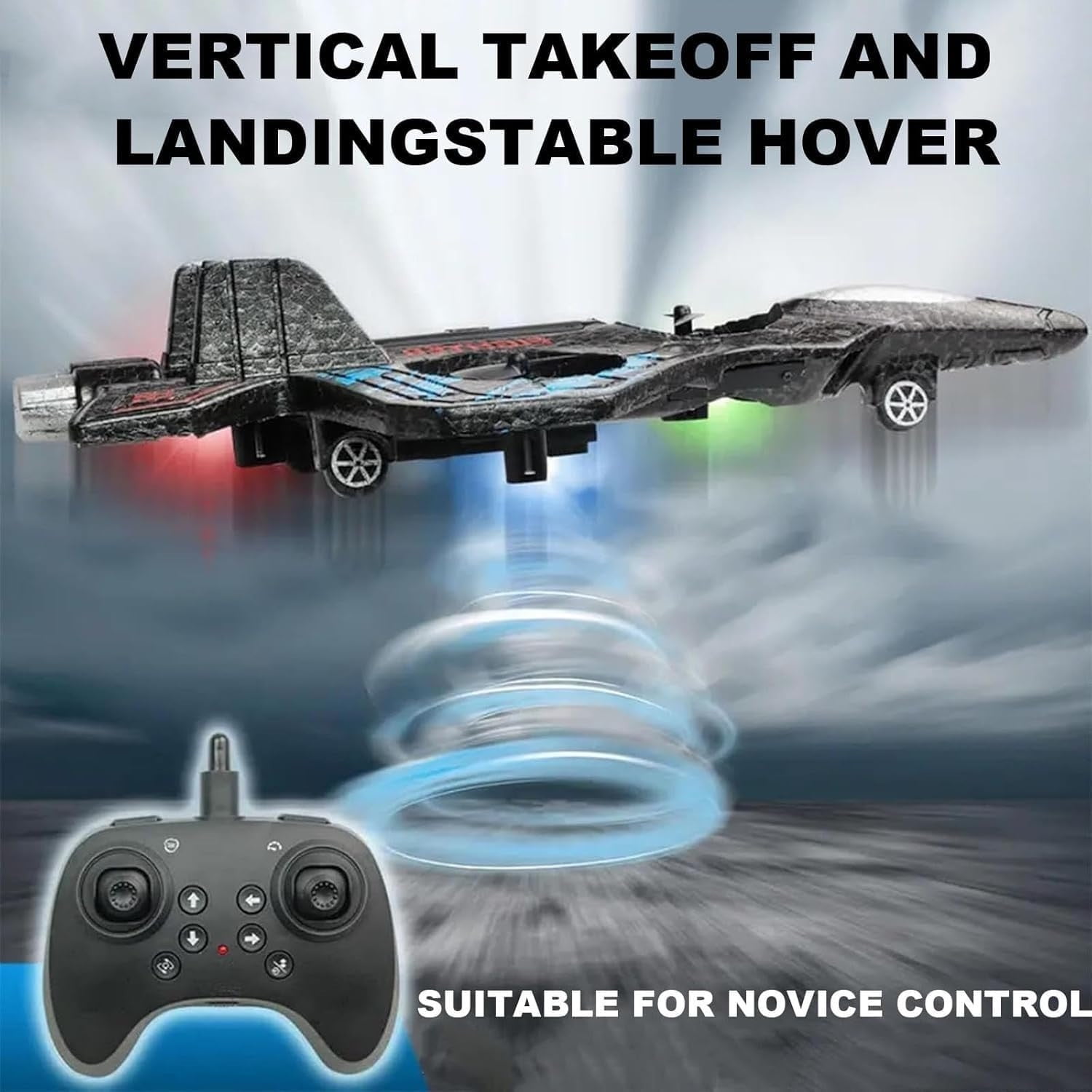 Specollect 4 Pcs Remote Control Plane with LED Lights, 3 Speeds & 360° Stunts, Durable Foam RC Airplane for Outdoor and Indoor Flying, Beginner-Friendly Toy