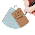 thumbnail image 2 of WHEANG Sticky Note 50 Sheets of 9.4Cmx5Cm Blank Page Kraft Paper Notebook Study Card Portable Notepad Diy Notebook One Size Blue, 2 of 9