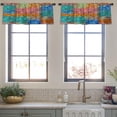thumbnail image 4 of LALILO Kitchen Curtain Valance Mountain Forest Symbol Travel Rod Pocket Window Curtain 52"x 18" Set of 2, 4 of 7