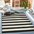 thumbnail image 4 of Better Homes & Gardens 7' x 10' Black and White Cabana Stripe Outdoor Rug, 4 of 5