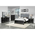 thumbnail image 3 of Cappola Upholstered Tufted Bedroom Set Silver and Black, 3 of 9