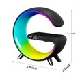 thumbnail image 3 of Wadan Mini G Shaped Fast Smart Wireless Speaker Charger, 10 Types light effects, Night Light Lamp, Sound Machine Wake Up Light Alarm Clocks with Bluetooth Audio Alarm, 3 of 8