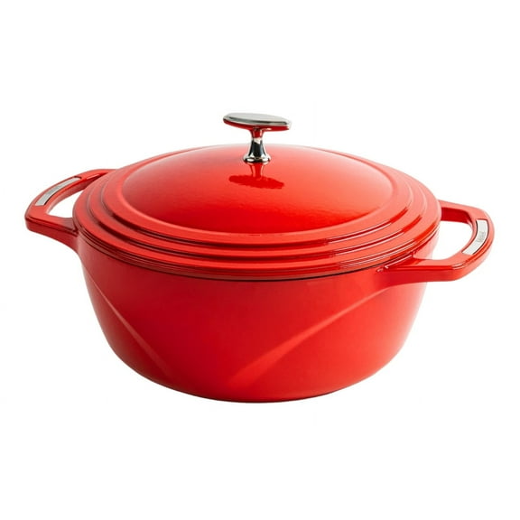 Lodge USA Enamel Dutch Oven, 4.5 qt., Red