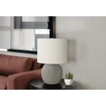 thumbnail image 2 of Monarch Specialties I 9626 LightingTable Lamp, Grey Concrete, Ivory/Cream Shade, Contemporary, 2 of 7