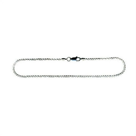 Brilliance Fine Jewelry Ladies Sterling Silver 040 criss cross anklet 9"