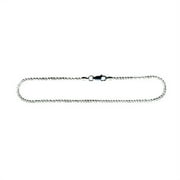 Brilliance Fine Jewelry Ladies Sterling Silver 040 criss cross anklet 9"