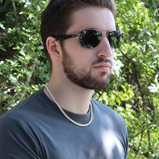 Promise Necklace For Him, Promise Necklace Gift For Boyfriend, Birthday Valentines Jewelry Gifts For Man, Husband Necklace From Wife, Cuban Chain Necklace, Anniversary Necklace For Boyfriend