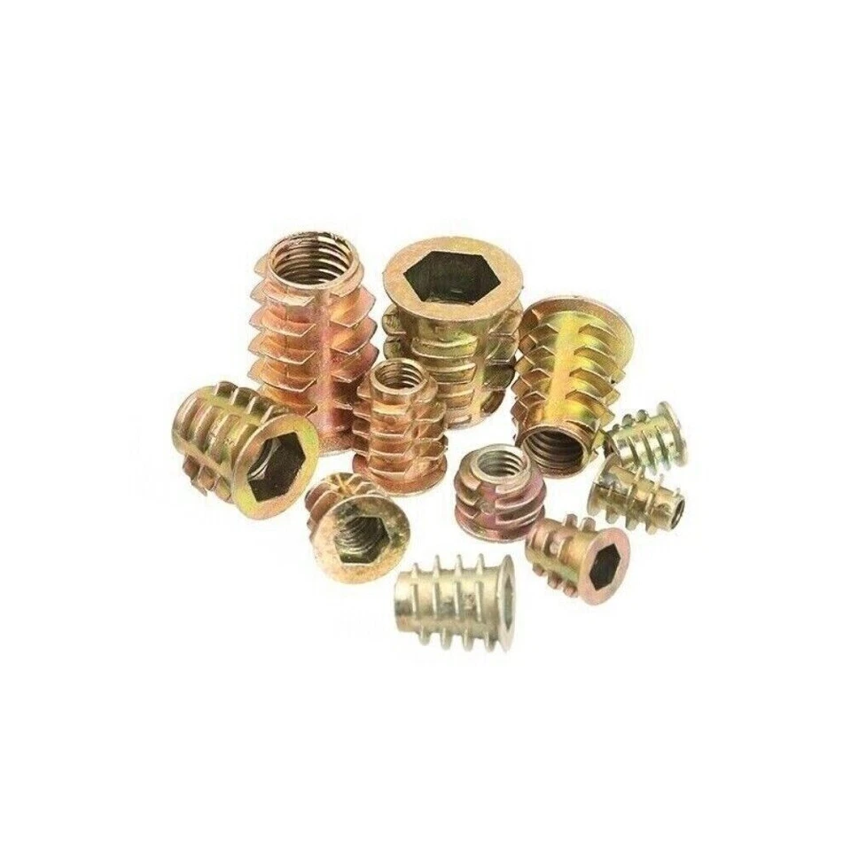 CIRCLE- 230Pcs Threaded Hex Drive Insert Fixing Wood Screw Inserts Nuts M4/M5/M6M8/M10