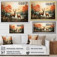 thumbnail image 4 of Designart "Deer Family Amidst the Woods I" Animals Framed Wall Art Decor - Modern Farmhouse Brown Deer Landscape Entryway Framed Wall Art Print, 4 of 6