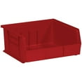 thumbnail image 2 of (2 pack) Office Depot® Brand Plastic Stack & Hang Bin Storage Boxes, Medium Size, Red, Case Of 6, 2 of 7