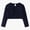 Navy, variant on Toddler Girls Knit Bolero Shrug Cherry Rhinestone Long Sleeve One Button Cropped Cardigan Kids Dress Cover Up Thin Sweater
