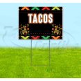 thumbnail image 1 of Fiesta Tacos (18" x 24") Yard Sign, Includes Metal Step Stake, 1 of 6