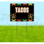 Fiesta Tacos (18" x 24") Yard Sign, Includes Metal Step Stake
