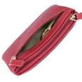 thumbnail image 6 of Julia Buxton Women's Pebble RFID Pik-Me-Up Large ID Coin Card Case, Red, 6 of 8