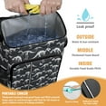 thumbnail image 2 of Travel Cooler Bag - Black Cartoon Dinosaurs Skeletons Pattern Camping Beer Cooler Backpack with Bottle Opener- Waterproof Insulated Picnic Backpacks - Cooler Bag for Beach, 2 of 6