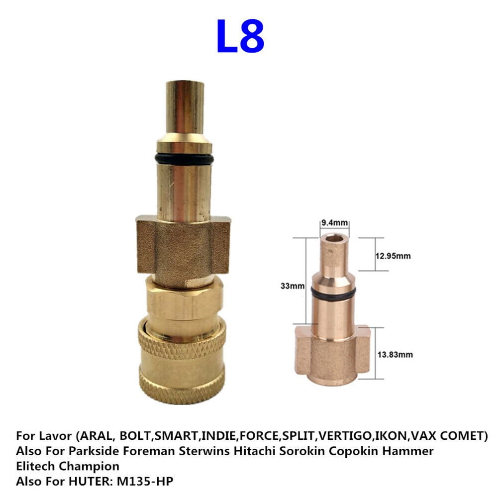 Pressure Washer Male Adapter Quick Nozzle to Lavor/Parkside Hose