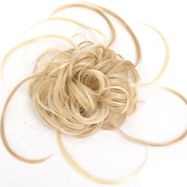 Extensions de Queue de Cheval en Chignon Bouclé avec Bande Élastique Chouchous Longs Synthétiques