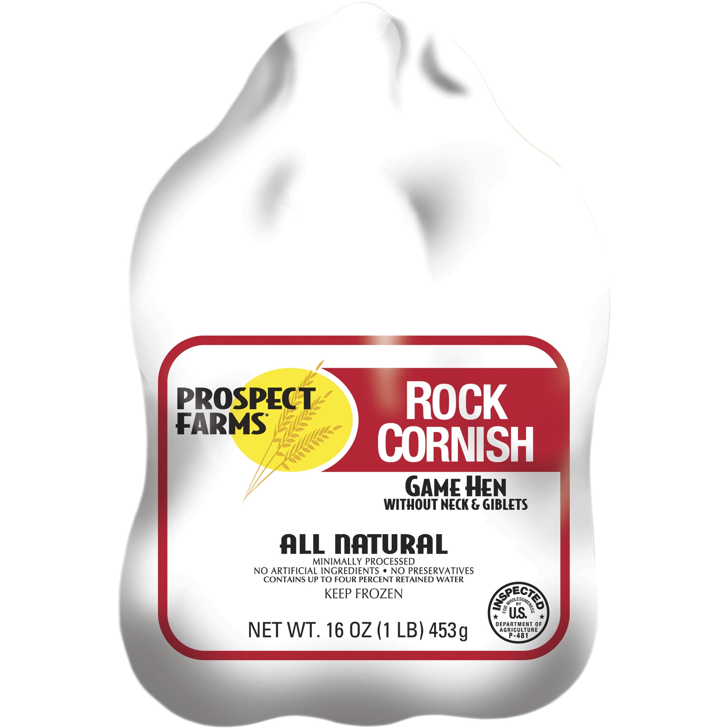 Prospect Farms Chicken Rock Cornish Hen 1 Lb Frozen Walmart