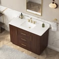 thumbnail image 6 of Deluxe Living 48" Bathroom Vanity with Marble Top, Fully-Assembled vanity with Ceramic Sink,Solid Wood Frame, Warm Elm, 6 of 9
