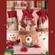 thumbnail image 4 of Inteprter Funda para botella de vino de Navidad para coche, bolsa protectora Universal de lino a prueba de polvo para cerveza, funda para botella de vino, Kits de decoración para fiestas Anciano Inteprter HA070037-01B, 4 of 6