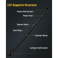 thumbnail image 2 of SCITOO Hood Lift Supports Replacement Struts Gas Springs Shocks Fit For Hyundai Sonata 1.6L 2015-2016,For Hyundai Sonata 2.0L 2015-2017,For Hyundai Sonata 2.4L 2015-2017, 2 of 4