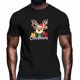 thumbnail image 2 of Camisetas informales de manga corta con renos navideños para hombre, camisetas gráficas, 2 of 8
