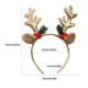 thumbnail image 3 of Sonducket Diademas navideñas Decoraciones festivas hechas con tela Diadema de renos navideños Tema navideño Accesorio para el cabello rojo, 3 of 6