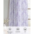 thumbnail image 6 of Light Purple Flowers Sheer Curtains 63 Inch Length 2 Panels Set for Living Room/Bedroom, Spring Vintage Flowers Rustic Plants Kitchen Curtains Grommet Semi-Sheer Curtains Window Treatments 42"x63"x2, 6 of 7