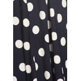 thumbnail image 5 of MOA Collection Women's Loose Fit Scoop Neck 3/4 Sleeve Polka Dot Patterned A-Line Midi Dress, 5 of 6