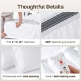 thumbnail image 6 of California Design Den Twin Sheets - 800 Thread Count 100% Cotton Sateen - 3 Piece Adult/Teen Bed Sheet Set, Bright White, 6 of 10