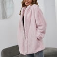 thumbnail image 6 of Odeerbi Women Casual Jackets Long Sleeve Outwear Winter Warm Coats Faux Coat Warm Furry Faux Jacket Outerwear Pink, 6 of 9