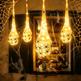 thumbnail image 6 of Halloween Hanging Light Up Spider Egg Sacs Decorations, Hanging Web Prop with Black Spiders, Indoor Outdoor Halloween Decor for Party Proch Yard Tree, 6 of 6