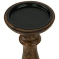 thumbnail image 5 of Northlight Natural Dark Wooden Pillar Candle Holders - 10" - Set of 3, 5 of 5