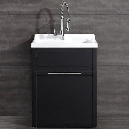 Ove Decors Yani 22 X 28 Single Utility Sink With Faucet