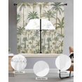 thumbnail image 2 of Palm Tree Swag Kitchen Curtains Sets for Windows 24 Inch Length, Sage Green Tropical Nature Plant Watercolor Short Window Curtain Panels Swags Valances and Tiers 3 Piece Set for Cafe/Dining Room, 2 of 5